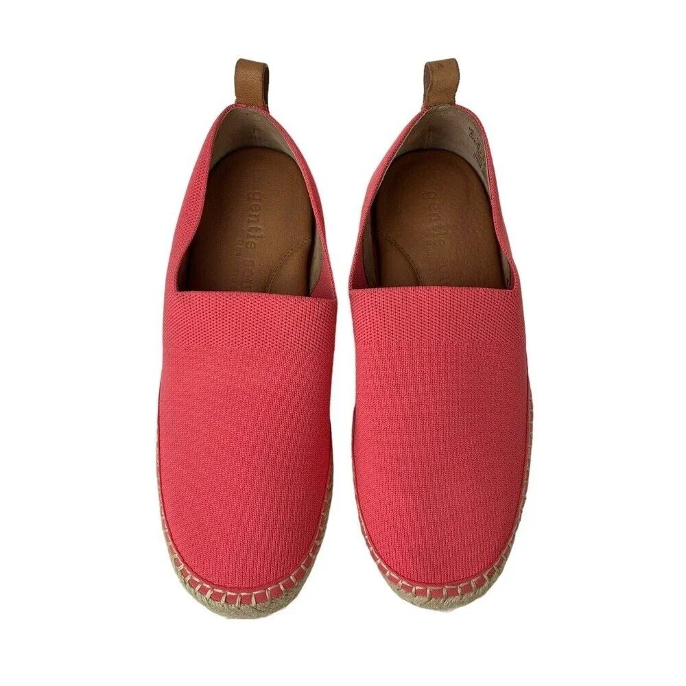 New Gentle Souls by Kenneth Cole Women's Lizzy Espadrille Flats size 6 Pink Shoe